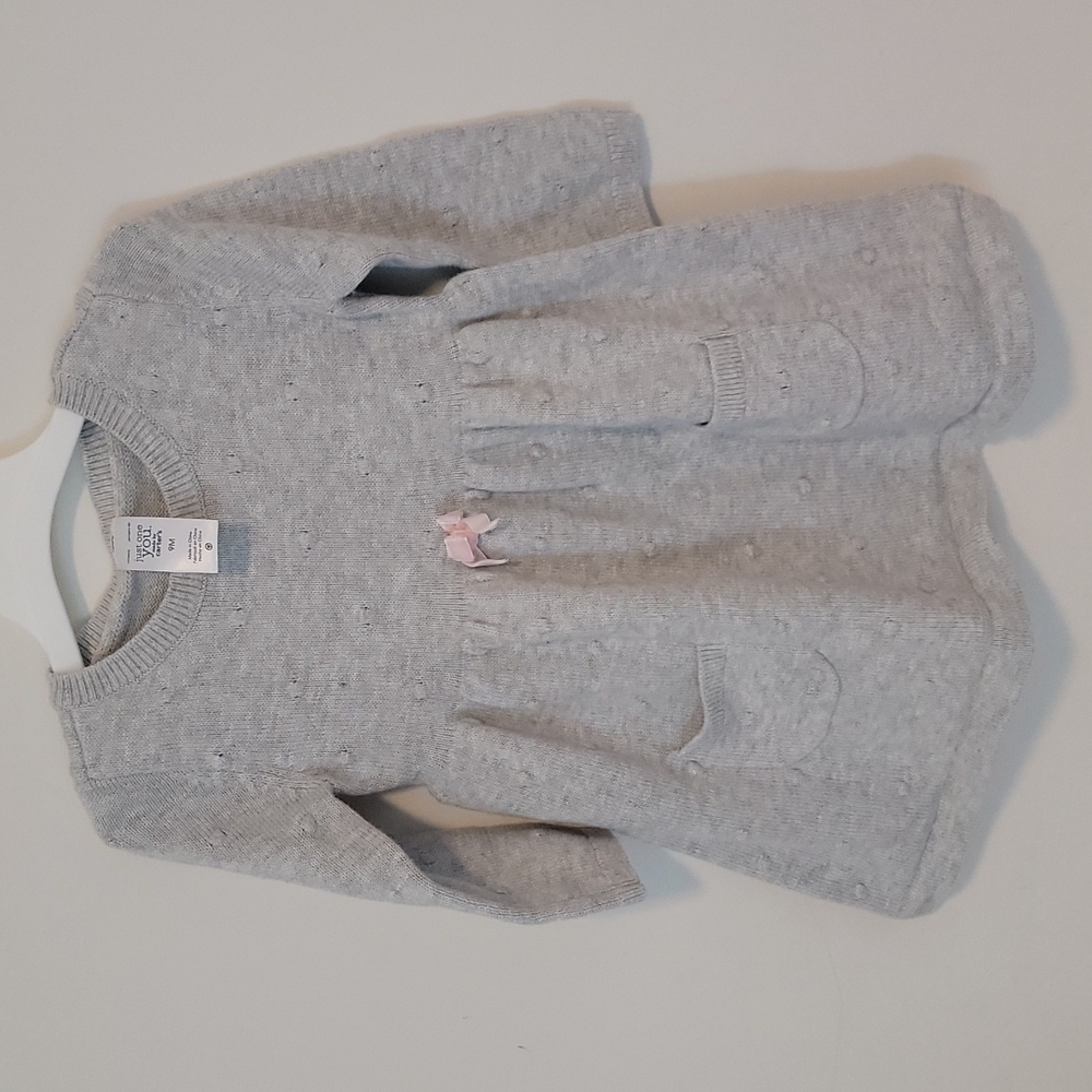 Carters 9M Grey Sweater Dress